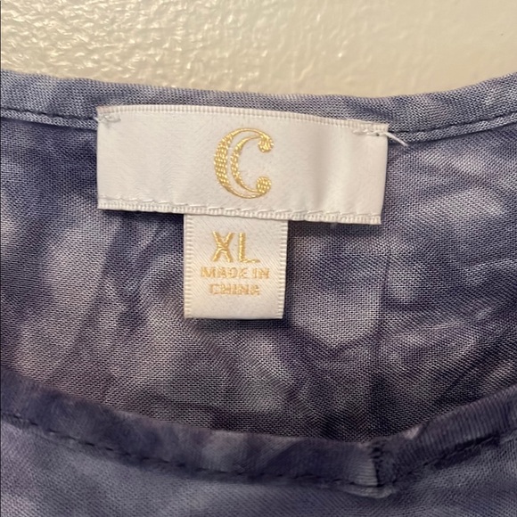 C Asymmetrical Blue and White Camisole Top XL - Picture 2 of 9